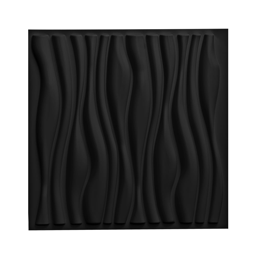 Panel decorativo de PVC 3D - Ondas - 10 Piezas