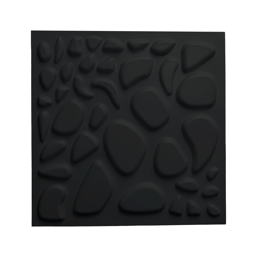 Panel decorativo de PVC 3D - Piedras - 10 piezas