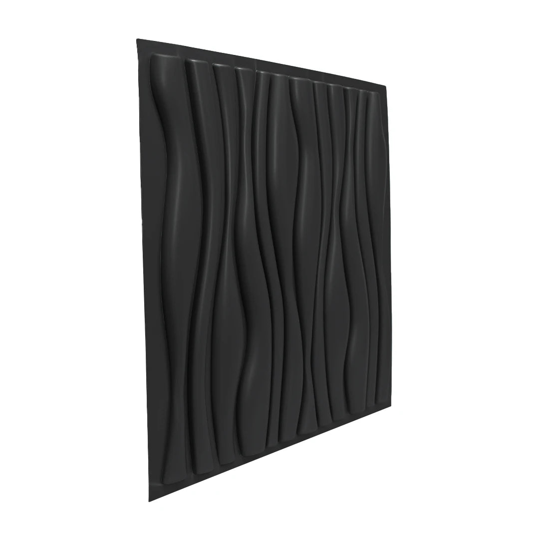 Panel decorativo de PVC 3D - Ondas - 10 Piezas