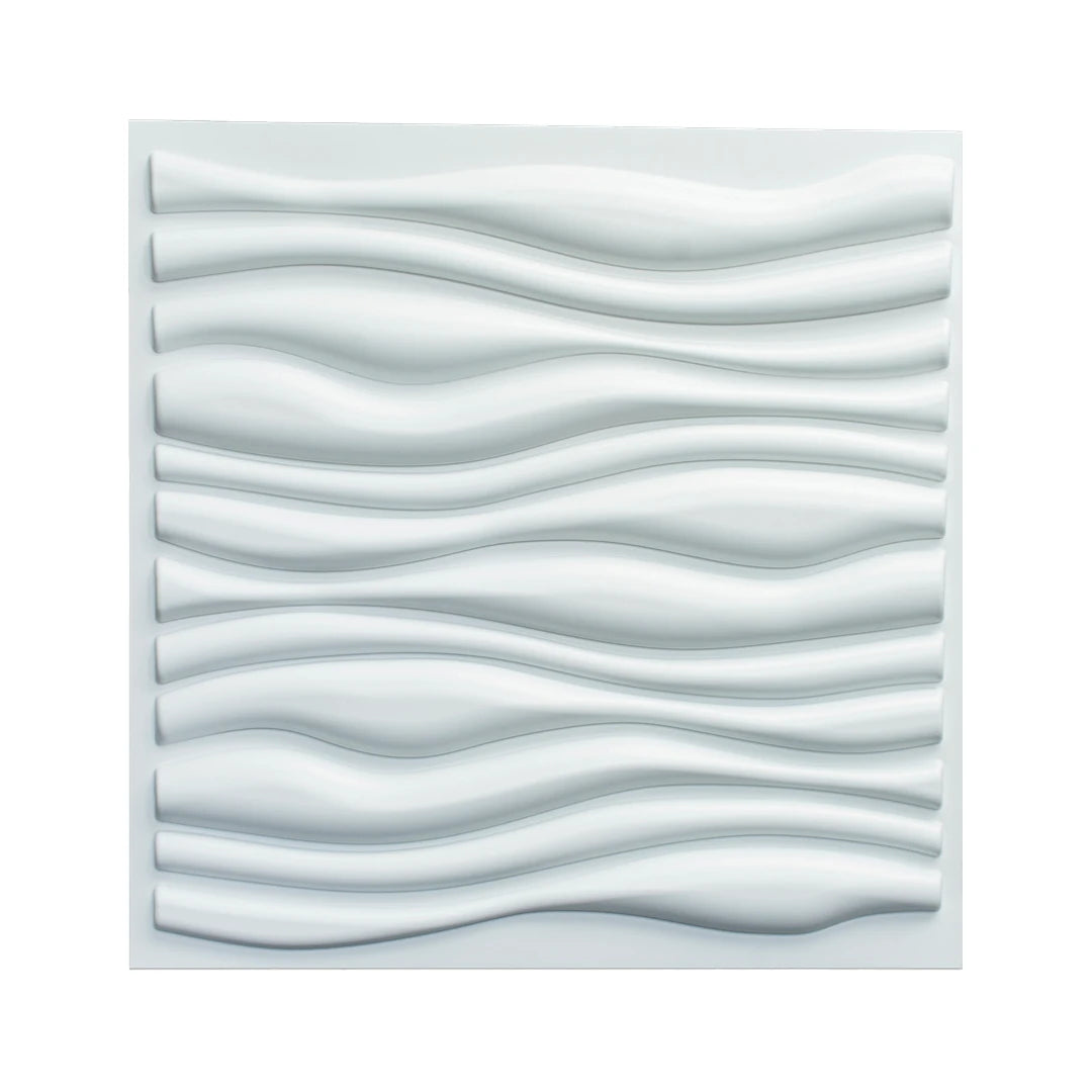 Panel decorativo de PVC 3D - Ondas - 10 Piezas